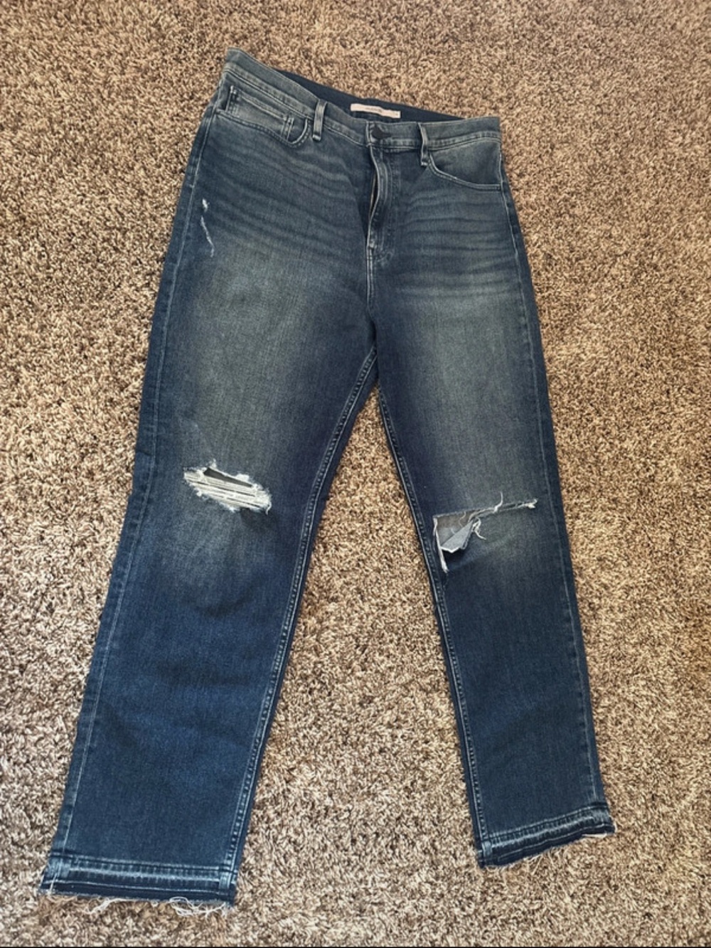 Hudson Jeans Women’s Relaxed Distressed Blue Denim